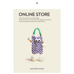 Haverose Original Cute Plush Doll Car Toilet Paper Box Creative Household Tissue Box Wall-Mounted Storage Bag