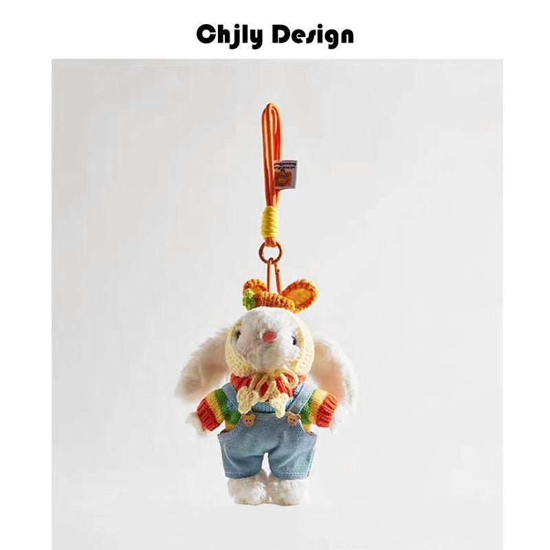 Cute Tulip Gauze Skirt, Long Ears, Rabbit Bag Pendant, High-End Plush Pendant, Keychain, Bestie Gift