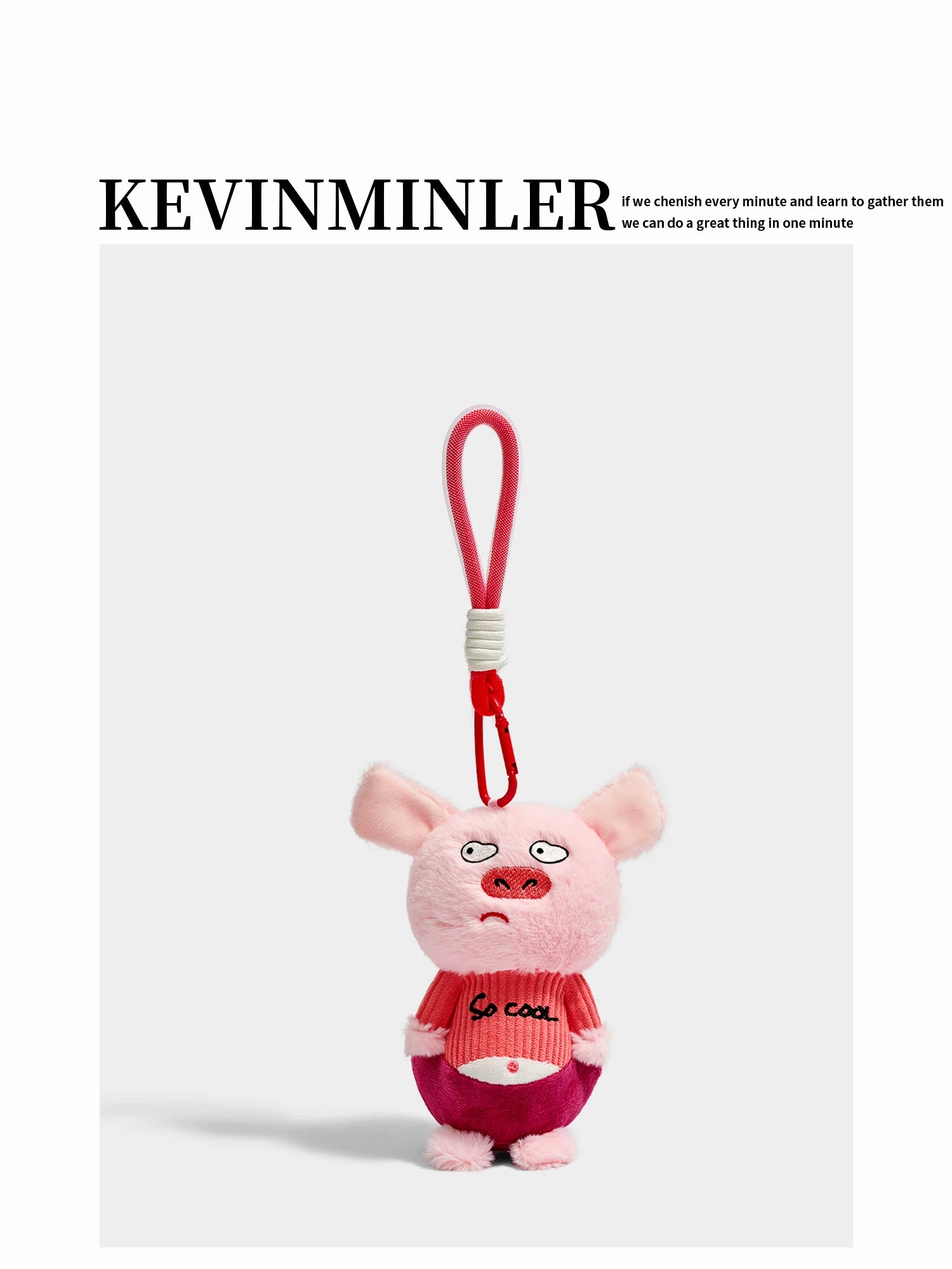 Kevinminler Original Cute Rabbit Plush Doll Keychain Pendant Doll Bag Pendant Gift