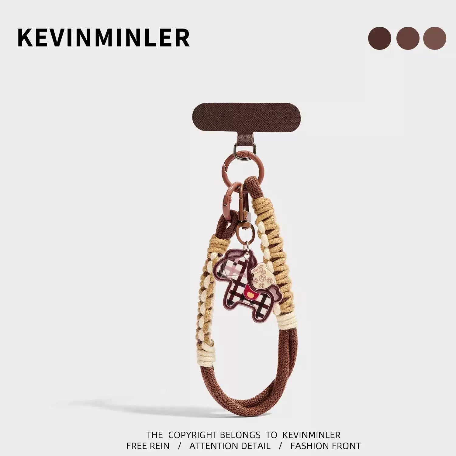 Kevinminler Original Lucky Bag Pony Bag Pendant Mobile Phone Lanyard Blue Braided Rope Pendant Birthday Gift