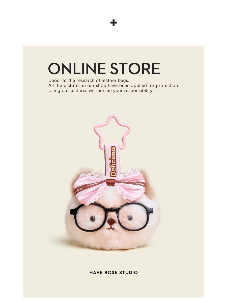Haverose Original Niche Schoolbag Pendant Small Doll Creative Plush Cartoon Toy Doll Bag Pendant For Women