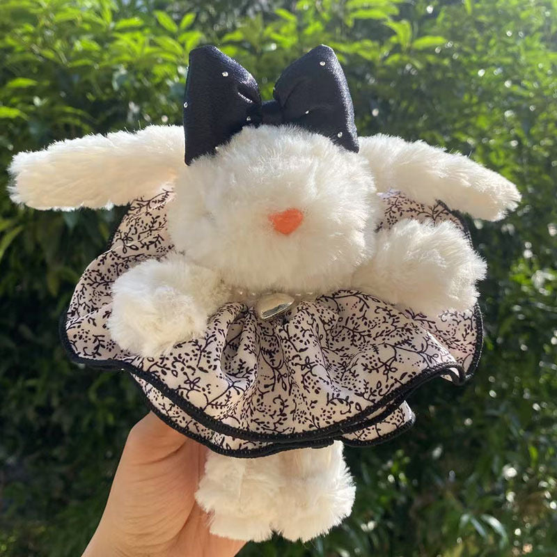 Cute Tulip Gauze Skirt, Long Ears, Rabbit Bag Pendant, High-End Plush Pendant, Keychain, Bestie Gift